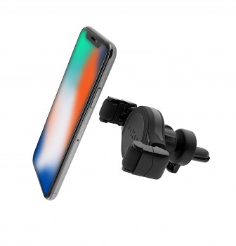 Univerzální držák FIXED Roll Vent s uchycením do mřížky ventilace, černý