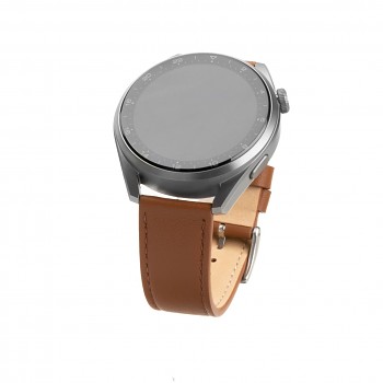 Kožený řemínek FIXED Leather Strap s Quick Release 22mm pro smartwatch, hnědý