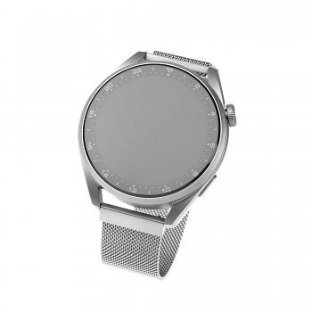 Síťovaný nerezový řemínek FIXED Mesh Strap s Quick Release 18mm pro smartwatch, stříbrný