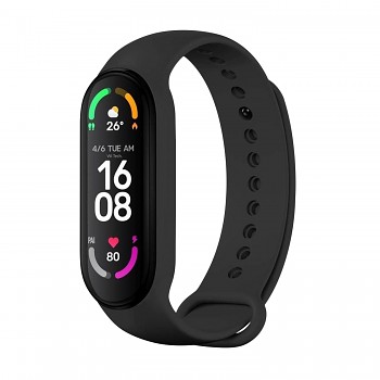 Silikonový řemínek FIXED Silicone Strap pro Xiaomi Band 7/ Mi Band 6/ Mi Band 5, černý