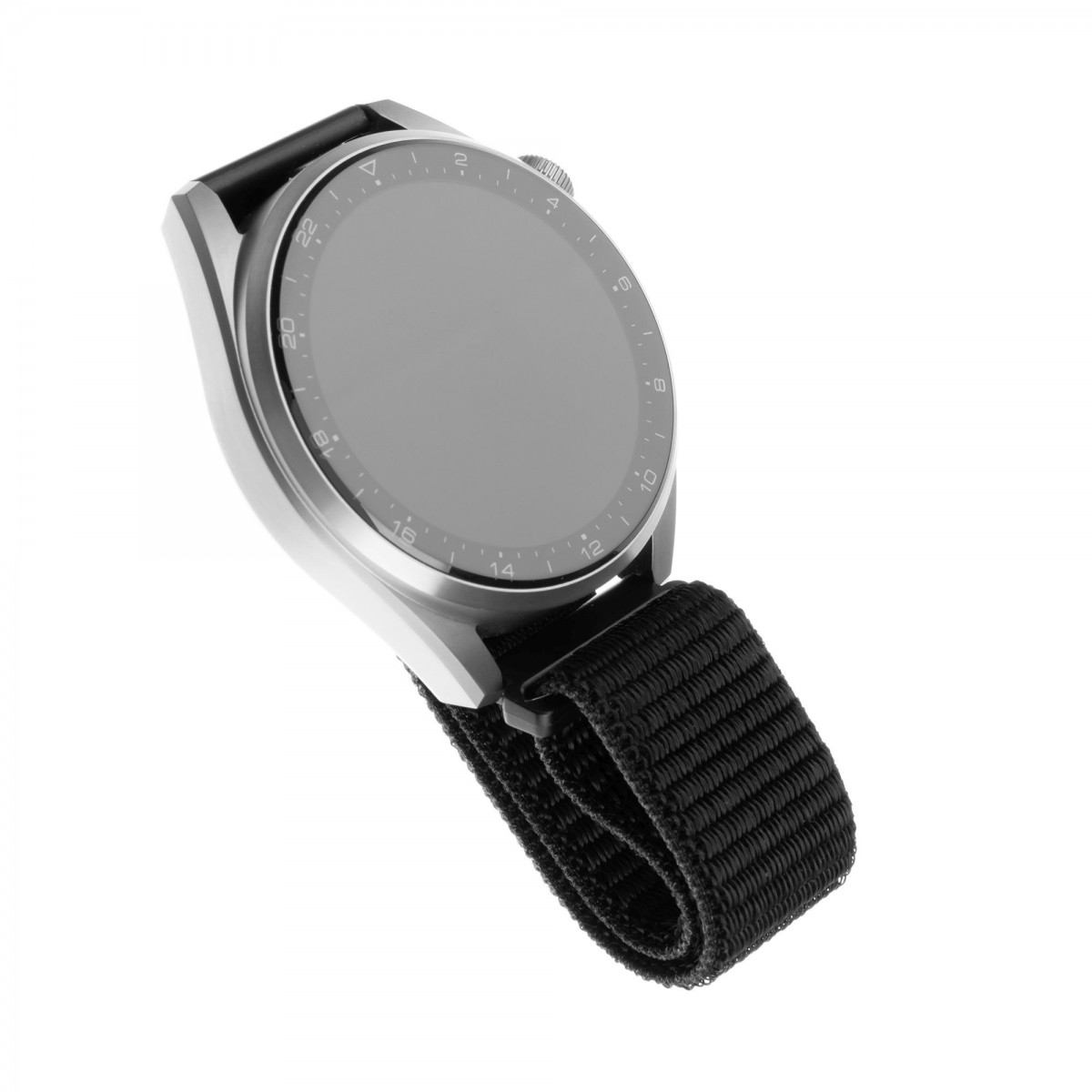 Nylonový řemínek FIXED Nylon Strap s Quick Release 22mm pro smartwatch, černý