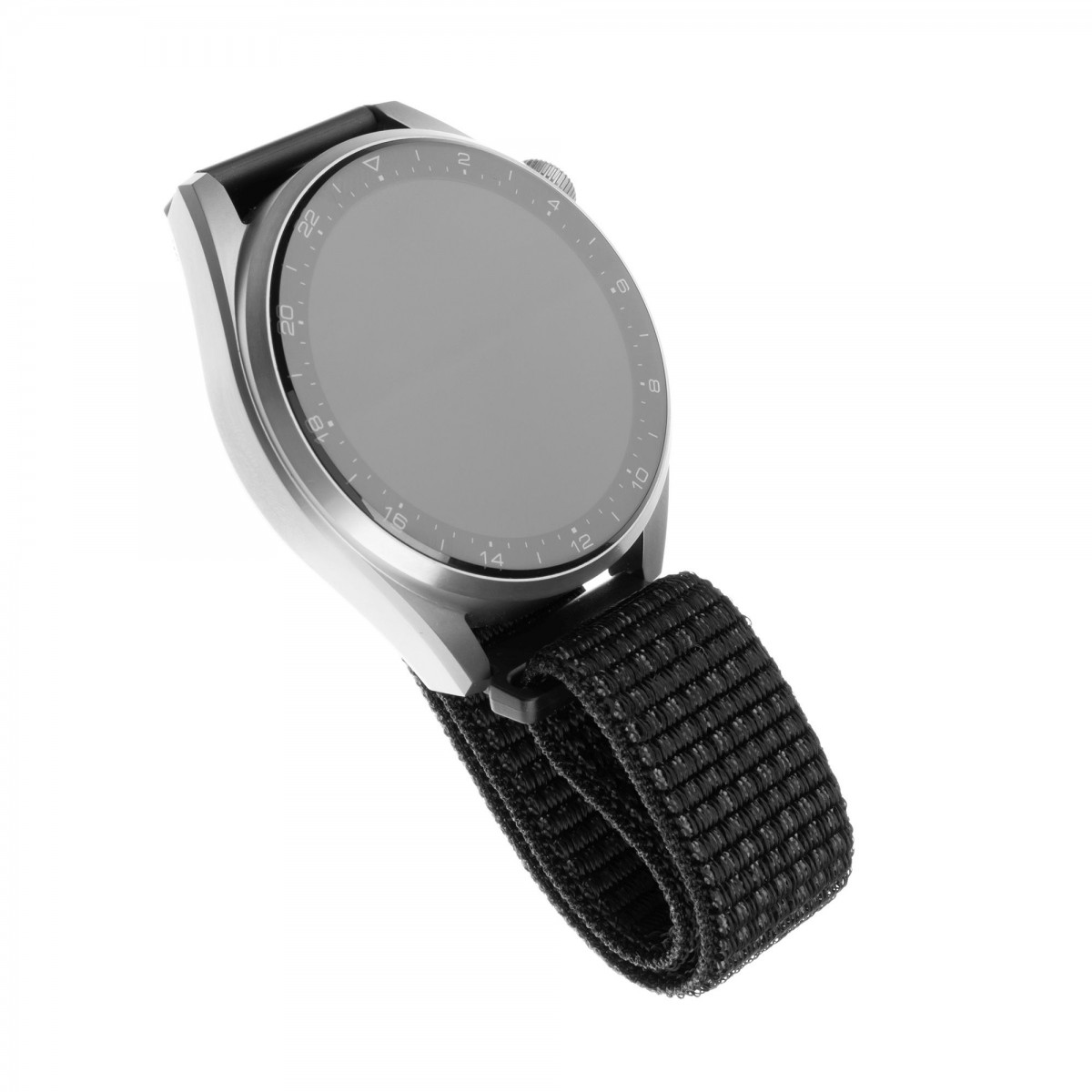 Nylonový řemínek FIXED Nylon Strap s Quick Release 20mm pro smartwatch, reflexně černý
