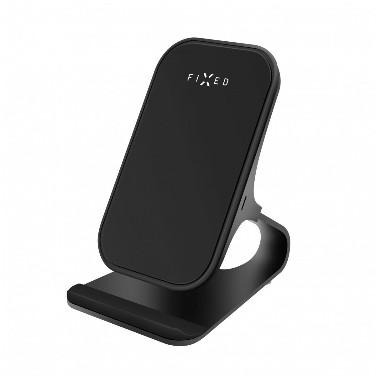 Levně Stojánek s rychlým bezdrátovým nabíjením FIXED Frame Wireless, 15W, černý