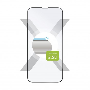 Ochranné tvrzené sklo Coradia Full-Cover pro Apple iPhone 14/13/13 Pro, lepení přes celý displej, černé