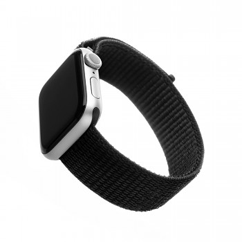 Nylonový řemínek FIXED Nylon Strap pro Apple Watch 42/44/45/49mm, černý