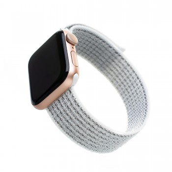 Nylonový řemínek FIXED Nylon Strap pro Apple Watch 38/40/41mm, bílý