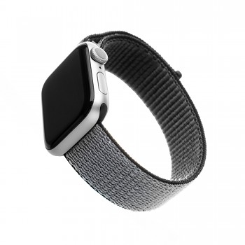 Nylonový řemínek FIXED Nylon Strap pro Apple Watch 38/40/41mm, šedý