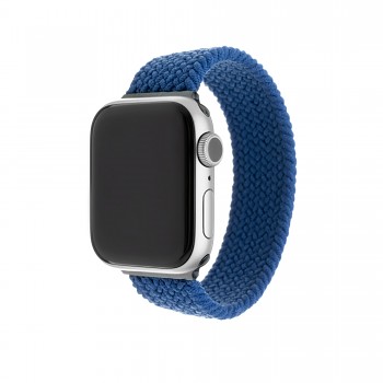Elastický nylonový řemínek FIXED Nylon Strap pro Apple Watch 42/44/45/49mm, velikost XS, modrý