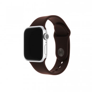Set silikonových řemínků FIXED Silicone Strap pro Apple Watch 42/44/45/49mm, kakaový