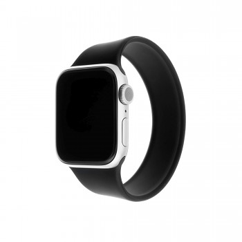 Elastický silikonový řemínek FIXED Silicone Strap pro Apple Watch 38/40/41mm, velikost S, černý