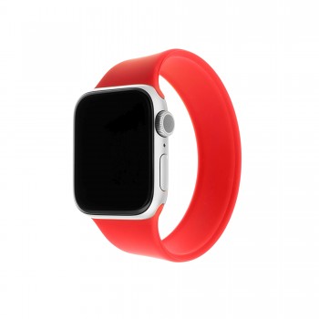 Elastický silikonový řemínek FIXED Silicone Strap pro Apple Watch 38/40/41mm, velikost XS, červený