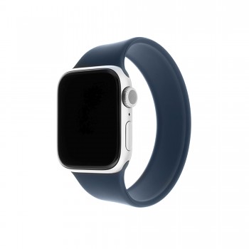 Elastický silikonový řemínek FIXED Silicone Strap pro Apple Watch 42/44/45/49mm, velikost XS, modrý