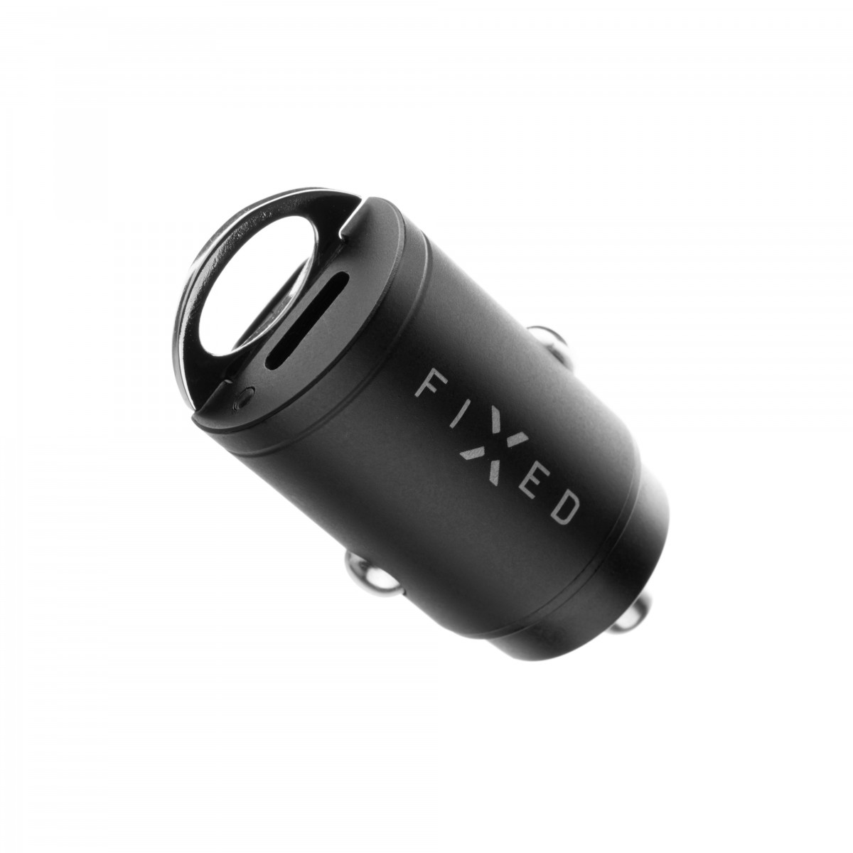 Levně Autonabíječka FIXED s 2xUSB-C výstupem v miniaturním provedení, podpora PD, 30W, černá