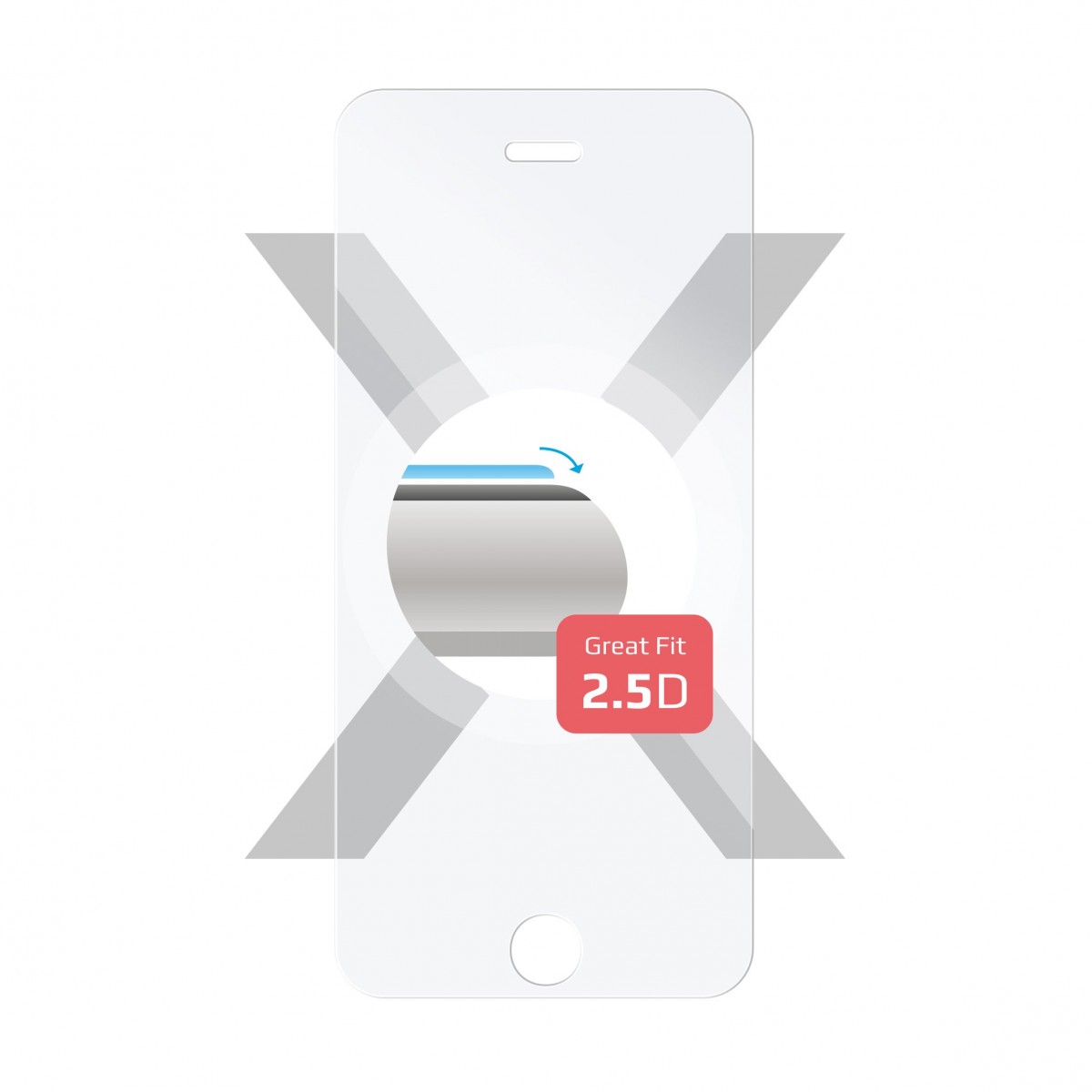 Levně Ochranné tvrzené sklo FIXED pro Apple iPhone 5/5S/SE/5C, čiré