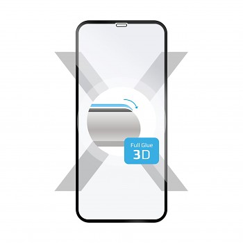 Ochranné tvrzené sklo FIXED 3D Full-Cover pro Apple iPhone XS Max/11 Pro Max, s lepením přes celý displej, černé