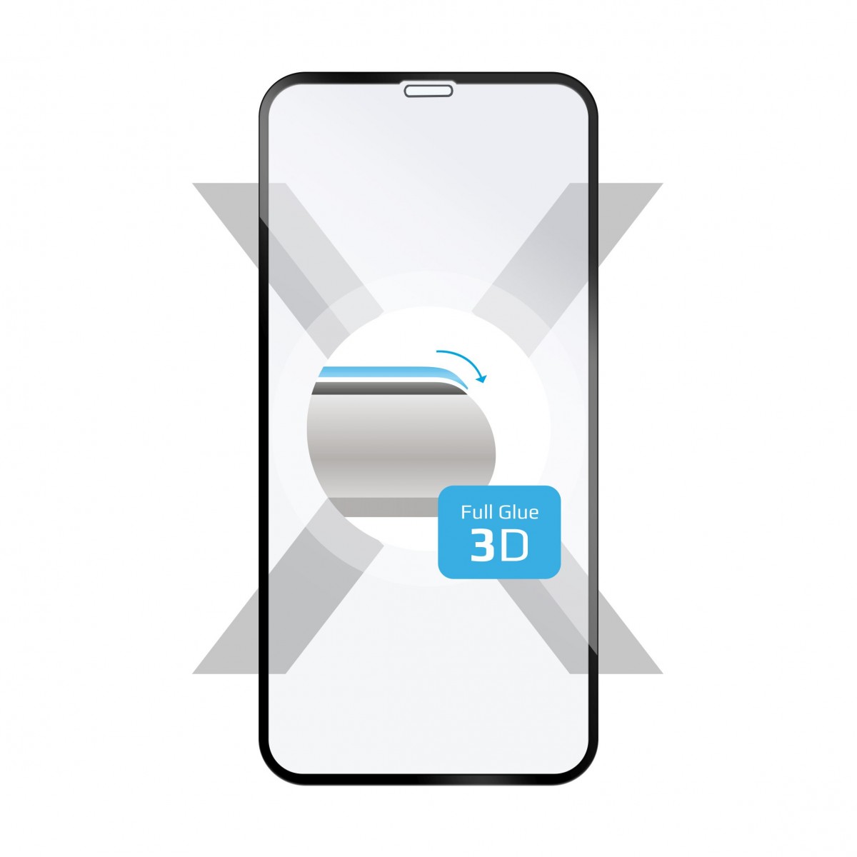Levně Ochranné tvrzené sklo FIXED 3D Full-Cover pro Apple iPhone XR/11, s lepením přes celý displej, černé