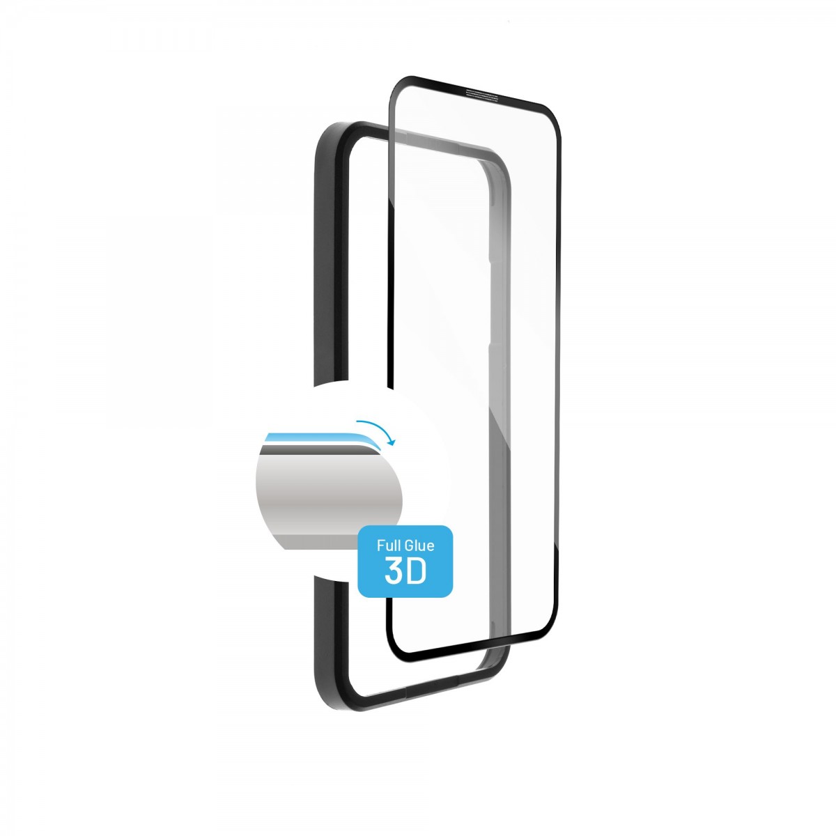 Levně Ochranné tvrzené sklo FIXED 3D Full-Cover s aplikátorem pro Apple iPhone 13/13 Pro, černé