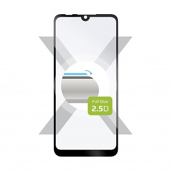 Ochranné tvrzené sklo FIXED Full-Cover pro Motorola E6s Plus, lepení přes celý displej, černé