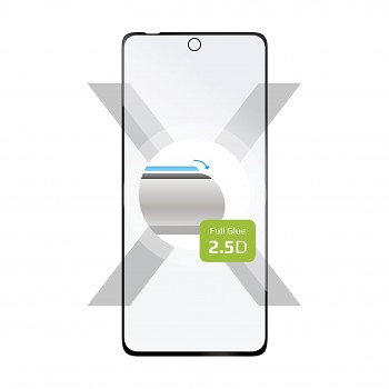 Ochranné tvrzené sklo FIXED Full-Cover pro Motorola Moto Edge (2022), lepení přes celý displej, černé