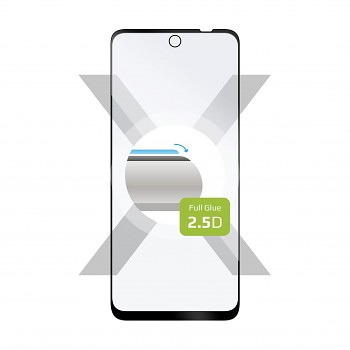 Ochranné tvrzené sklo FIXED Full-Cover pro Motorola Moto G32, lepení přes celý displej, černé