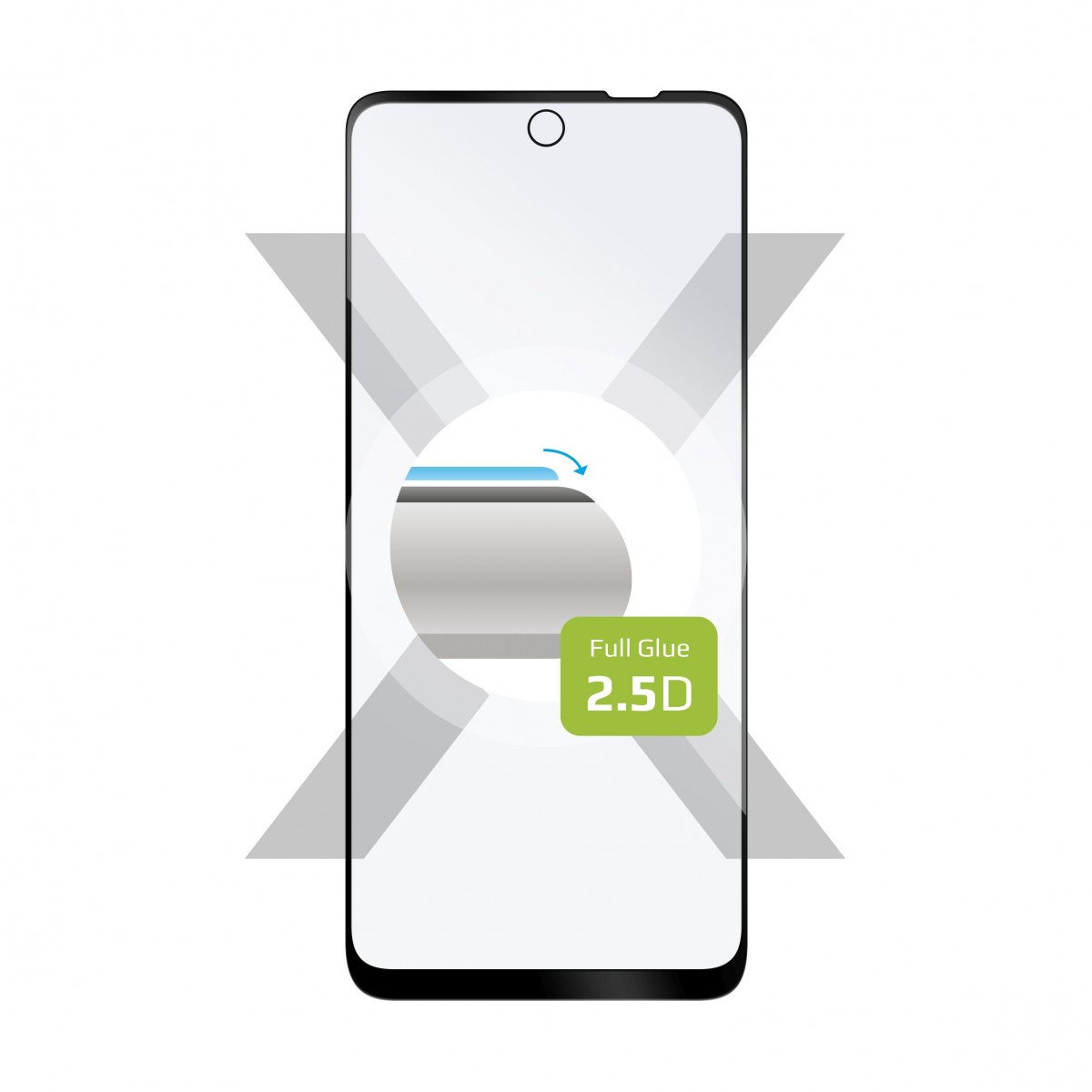 Levně Ochranné tvrzené sklo FIXED Full-Cover pro Motorola Moto E32s, lepení přes celý displej, černé