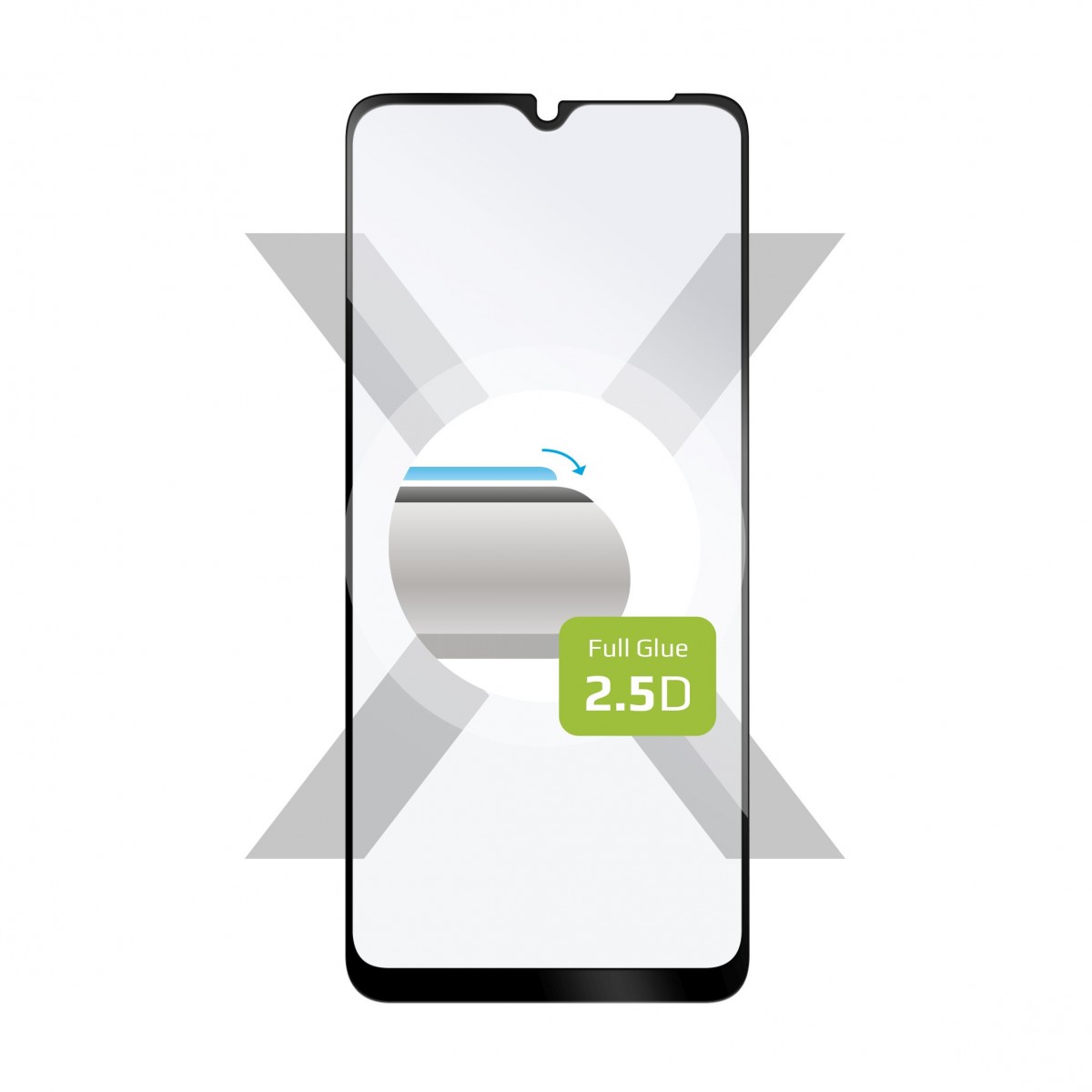 Levně Ochranné tvrzené sklo FIXED Full-Cover pro Samsung Galaxy A12, lepení přes celý displej, černé