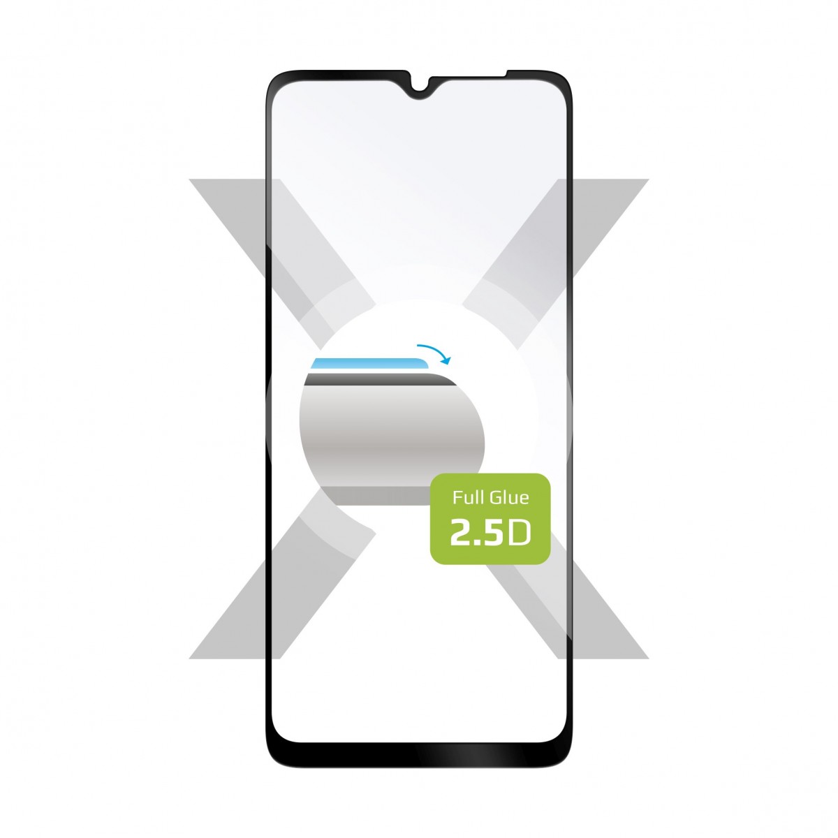 Levně Ochranné tvrzené sklo FIXED Full-Cover pro Samsung Galaxy A13/A13 5G, lepení přes celý displej, černé