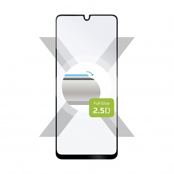 Ochranné tvrzené sklo FIXED Full-Cover pro Samsung Galaxy A22, lepení přes celý displej, černé