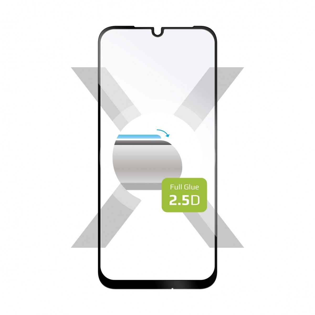 Levně Ochranné tvrzené sklo FIXED Full-Cover pro Xiaomi Redmi Note 7/7 Pro, lepení přes celý displej, černé