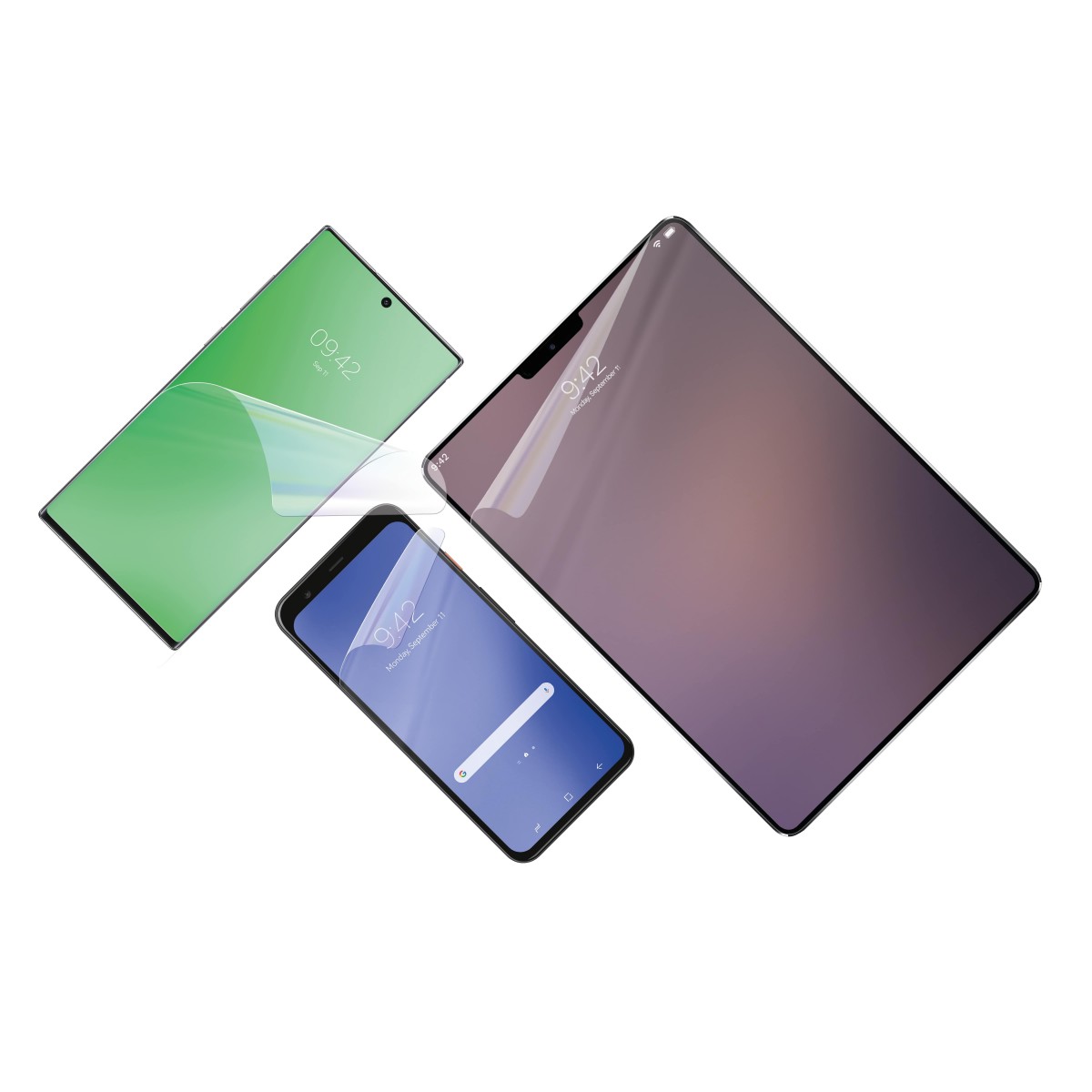 Levně Univerzální ochranná folie FIXED Screen Protector pro displeje do 12", 250x185 mm, čirá