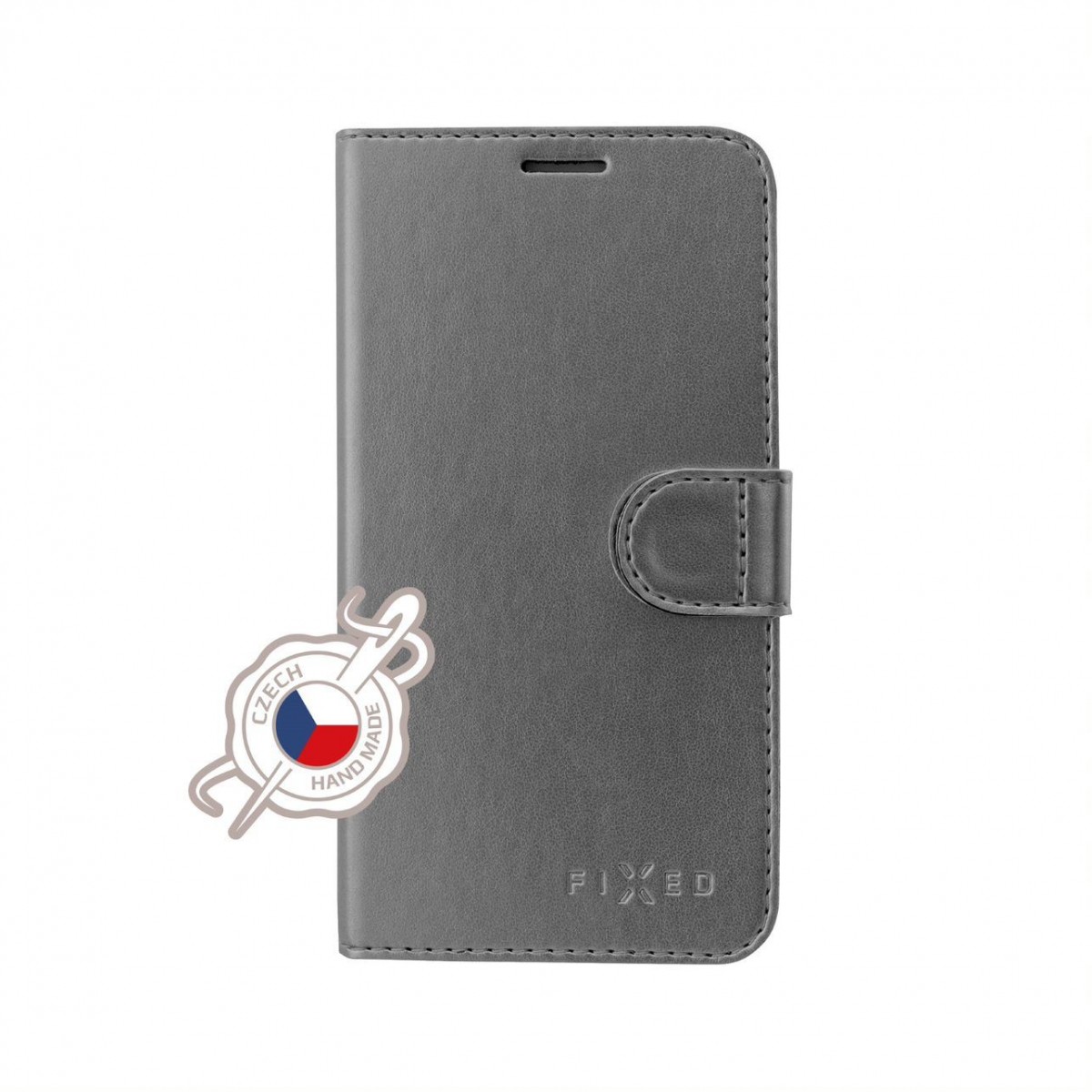 Levně Pouzdro typu kniha FIXED FIT Shine pro Apple iPhone 13 Pro, antracitové