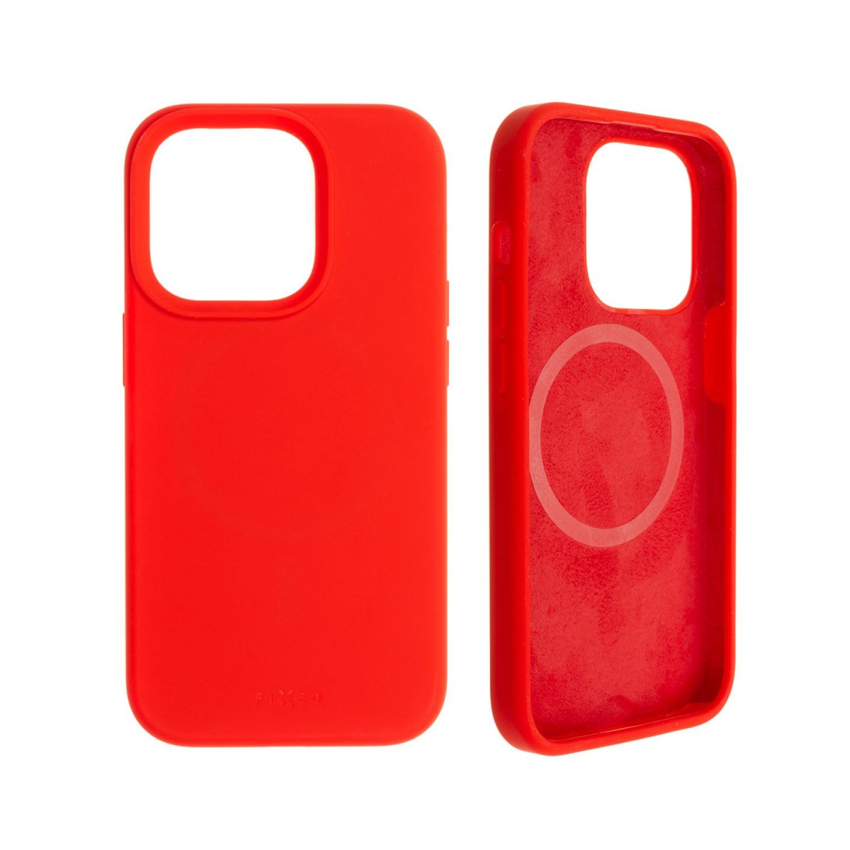 Levně Zadní kryt FIXED MagFlow s podporou MagSafe pro Apple iPhone 14 Pro, červený