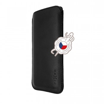 Tenké pouzdro FIXED Slim vyrobené z pravé kůže pro Apple iPhone 11/XR, černé 
