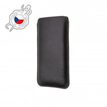 Tenké pouzdro FIXED Slim vyrobené z pravé kůže pro Apple iPhone 12 Pro Max/13 Pro Max, černé 