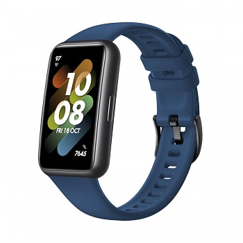 Silikonový řemínek FIXED Silicone Strap pro Huawei Band 7, modrý