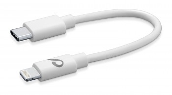 USB-C datový kabel CellularLine s konektorem Lightning, 15 cm, bílý 