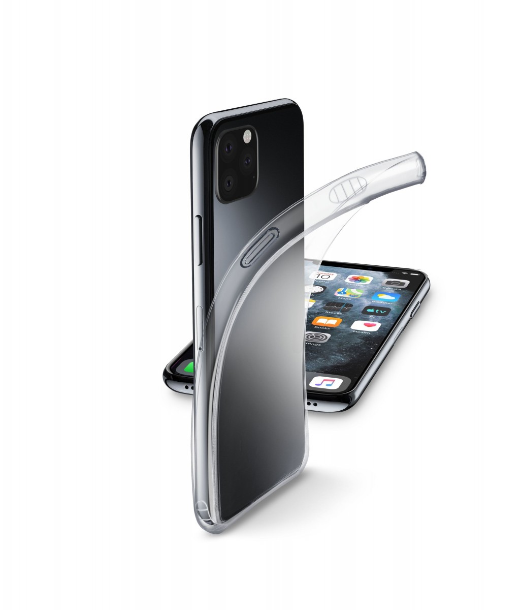 Levně Extratenký zadní kryt CellularLine Fine pro Apple iPhone 11 Pro, transparentní