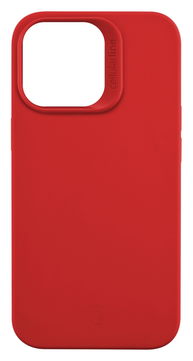 Levně Ochranný silikonový kryt Cellularline Sensation pro Apple iPhone 14 PRO, červený
