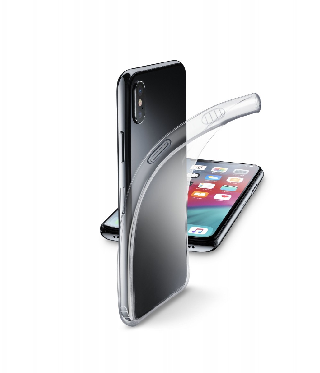 Levně Extratenký zadní kryt CellularLine Fine pro Apple iPhone XS Max, transparentní