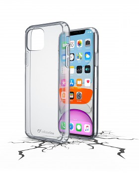 Zadní čirý kryt s ochranným rámečkem Cellularline Clear Duo pro Apple iPhone 11