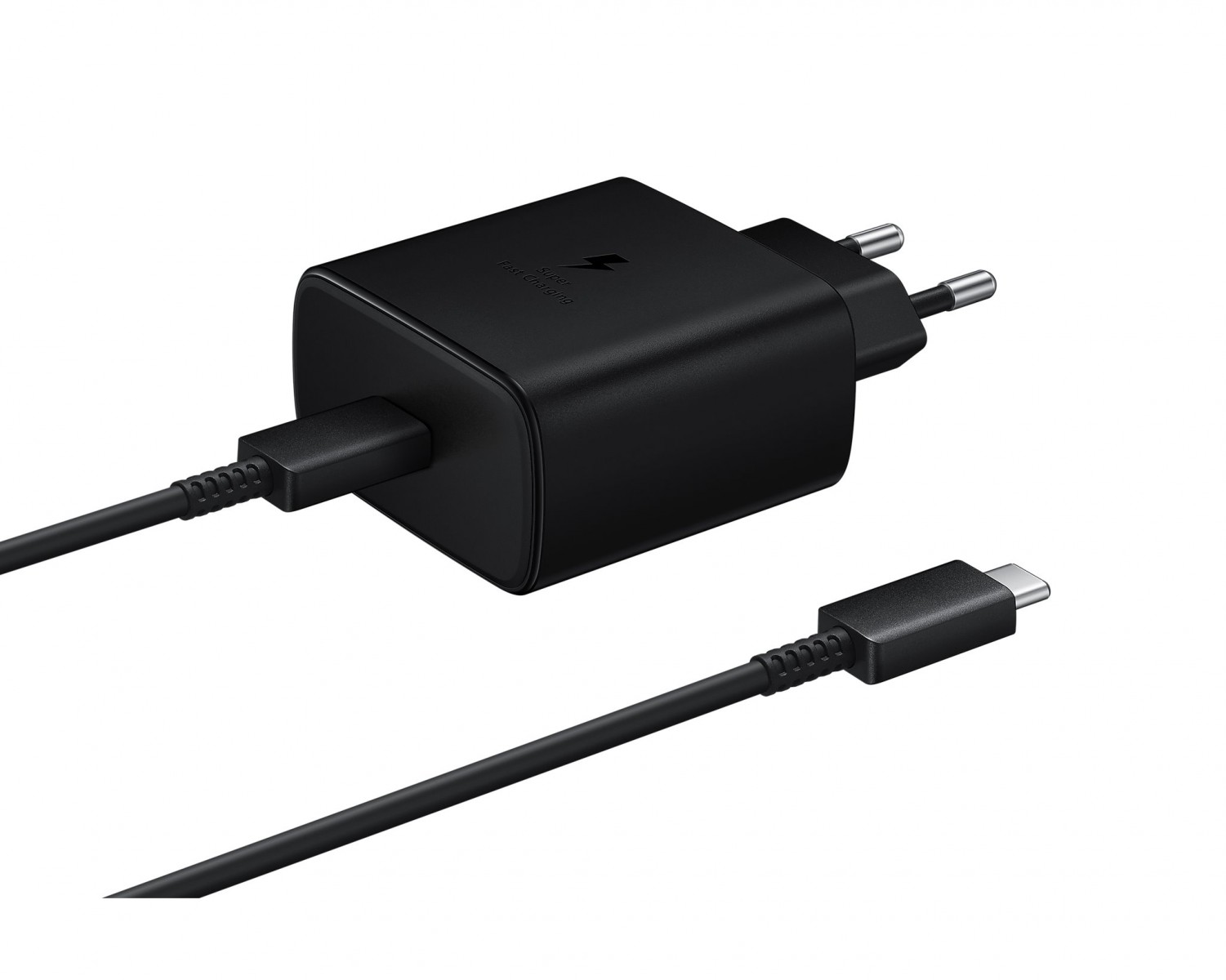 Levně EP-TA845EBE + EP-DW767JBE Samsung Quickcharge 45W Cestovní nabíječka Black (OOB Bulk)