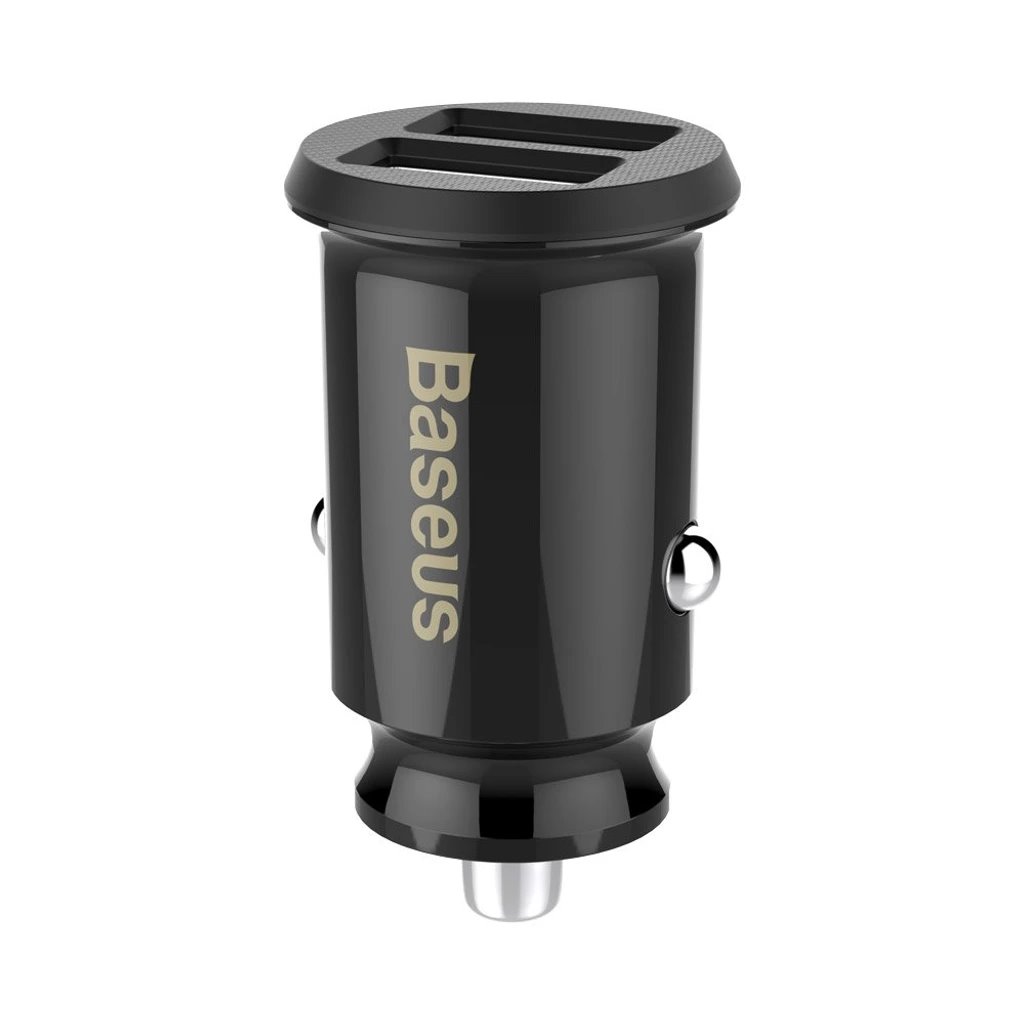 Levně Baseus CCALL-ML01 Grain Nabíječka do Auta 15.5W 2x USB Black