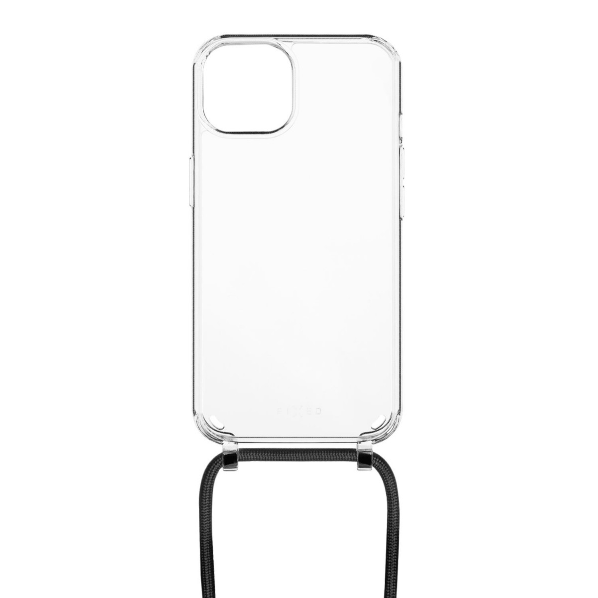 Levně Pouzdro FIXED Pure Neck s černou šňůrkou na krk pro Apple iPhone 14 Plus