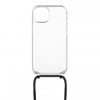 Pouzdro FIXED Pure Neck s černou šňůrkou na krk pro Apple iPhone 14 Plus