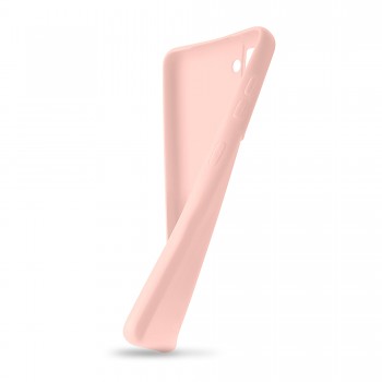 Zadní pogumovaný kryt FIXED Story pro Motorola Moto E13, růžový