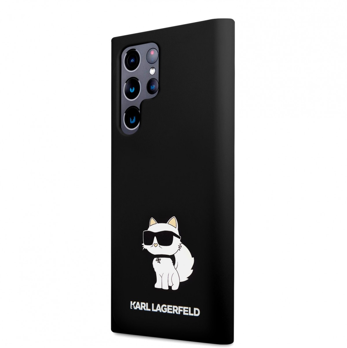 Custodia in silicone Karl Lagerfeld 3D logo NFT Karl and Choupette per AirPods 1/2 nera (KLA2RUNKC
