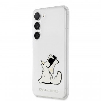 Karl Lagerfeld PC/TPU Choupette Eat Zadní Kryt pro Samsung Galaxy S23+ Transparent