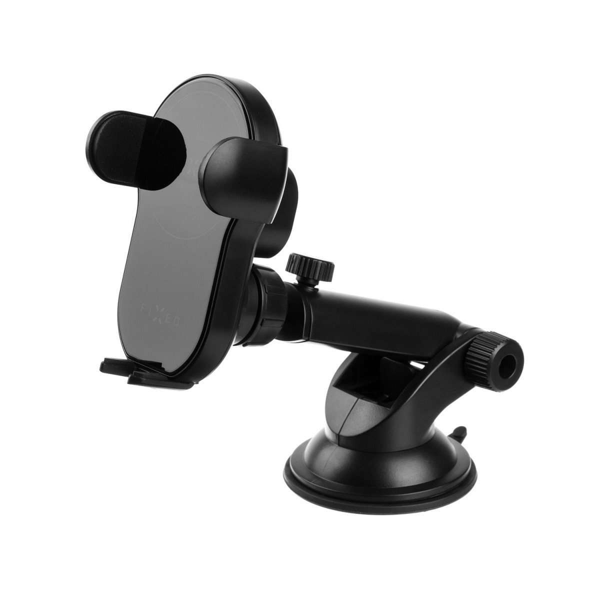 Levně Automatický držák do auta s rychlým bezdrátovým nabíjením FIXED Matic XL na sklo nebo palubní desku, 15W, černý