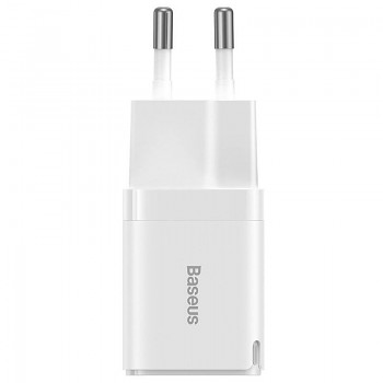 Adaptér Baseus CCGN010102 GaN3 s funkcí rychlonabíjení 30W bílý