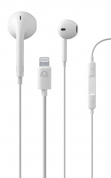 Sluchátka Cellularline GLACE s Lightning konektorem, MFI certifikace, AQL, bílá